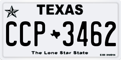 TX license plate CCP3462