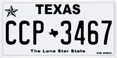 TX license plate CCP3467