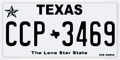 TX license plate CCP3469
