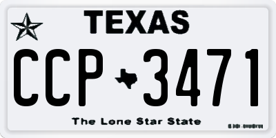 TX license plate CCP3471