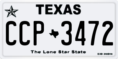 TX license plate CCP3472