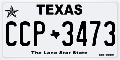 TX license plate CCP3473