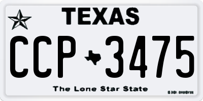 TX license plate CCP3475