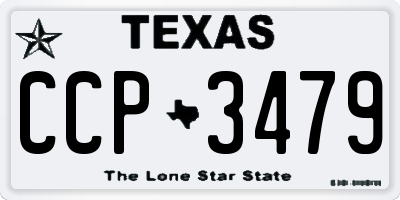 TX license plate CCP3479