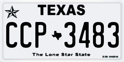 TX license plate CCP3483