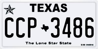 TX license plate CCP3486