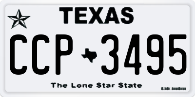 TX license plate CCP3495