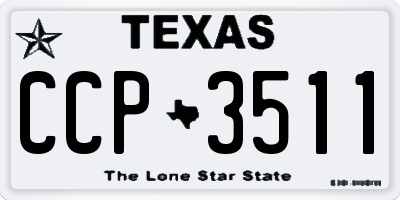 TX license plate CCP3511