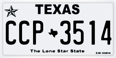 TX license plate CCP3514