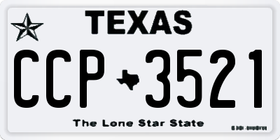 TX license plate CCP3521
