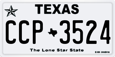 TX license plate CCP3524