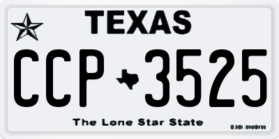 TX license plate CCP3525