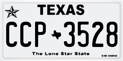 TX license plate CCP3528