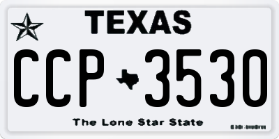 TX license plate CCP3530
