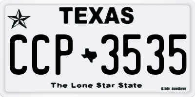 TX license plate CCP3535