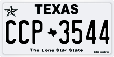 TX license plate CCP3544