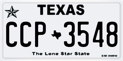 TX license plate CCP3548