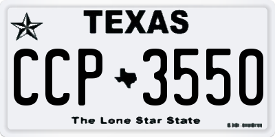 TX license plate CCP3550