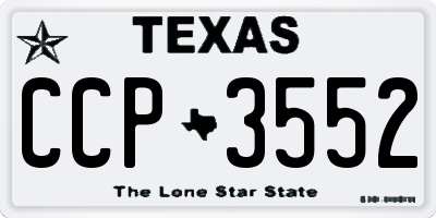 TX license plate CCP3552