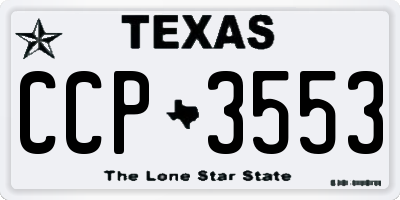 TX license plate CCP3553