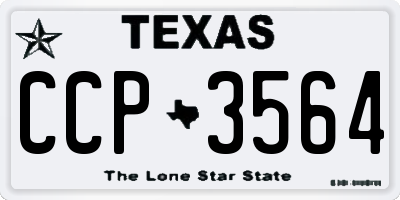 TX license plate CCP3564