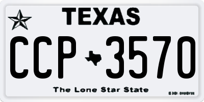 TX license plate CCP3570