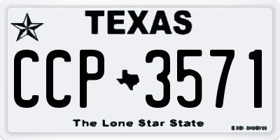 TX license plate CCP3571
