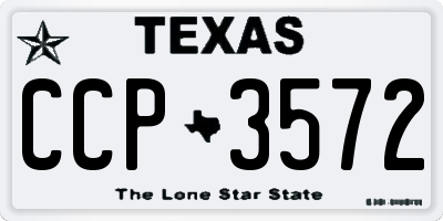 TX license plate CCP3572