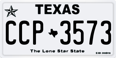 TX license plate CCP3573