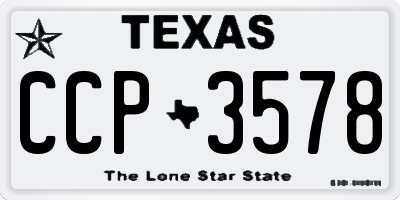 TX license plate CCP3578