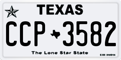 TX license plate CCP3582