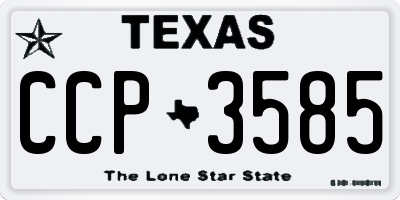 TX license plate CCP3585