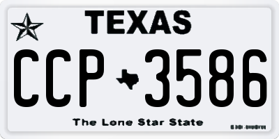 TX license plate CCP3586