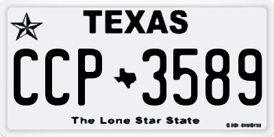 TX license plate CCP3589