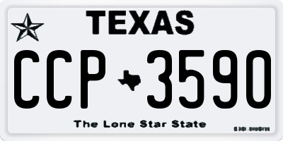 TX license plate CCP3590