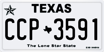 TX license plate CCP3591