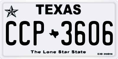 TX license plate CCP3606