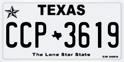 TX license plate CCP3619
