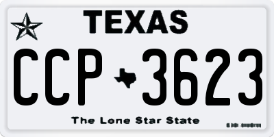 TX license plate CCP3623