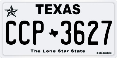 TX license plate CCP3627