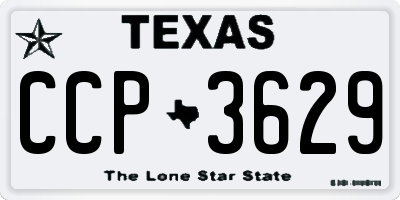 TX license plate CCP3629