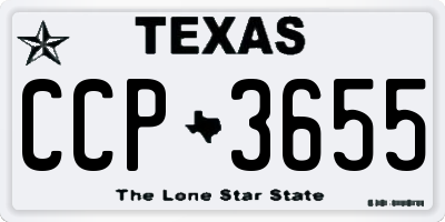 TX license plate CCP3655