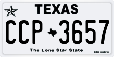 TX license plate CCP3657