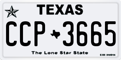 TX license plate CCP3665