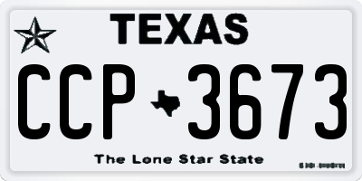TX license plate CCP3673