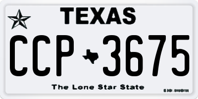 TX license plate CCP3675