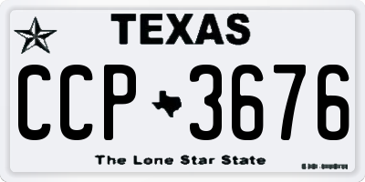 TX license plate CCP3676