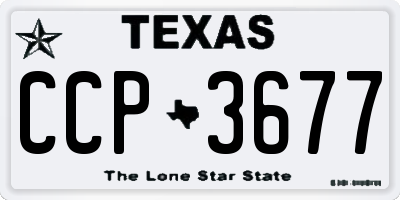 TX license plate CCP3677