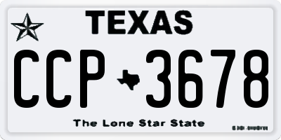 TX license plate CCP3678
