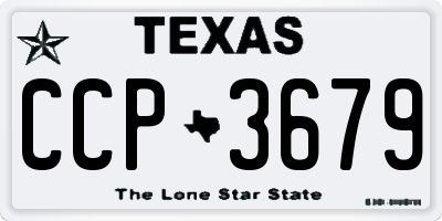 TX license plate CCP3679